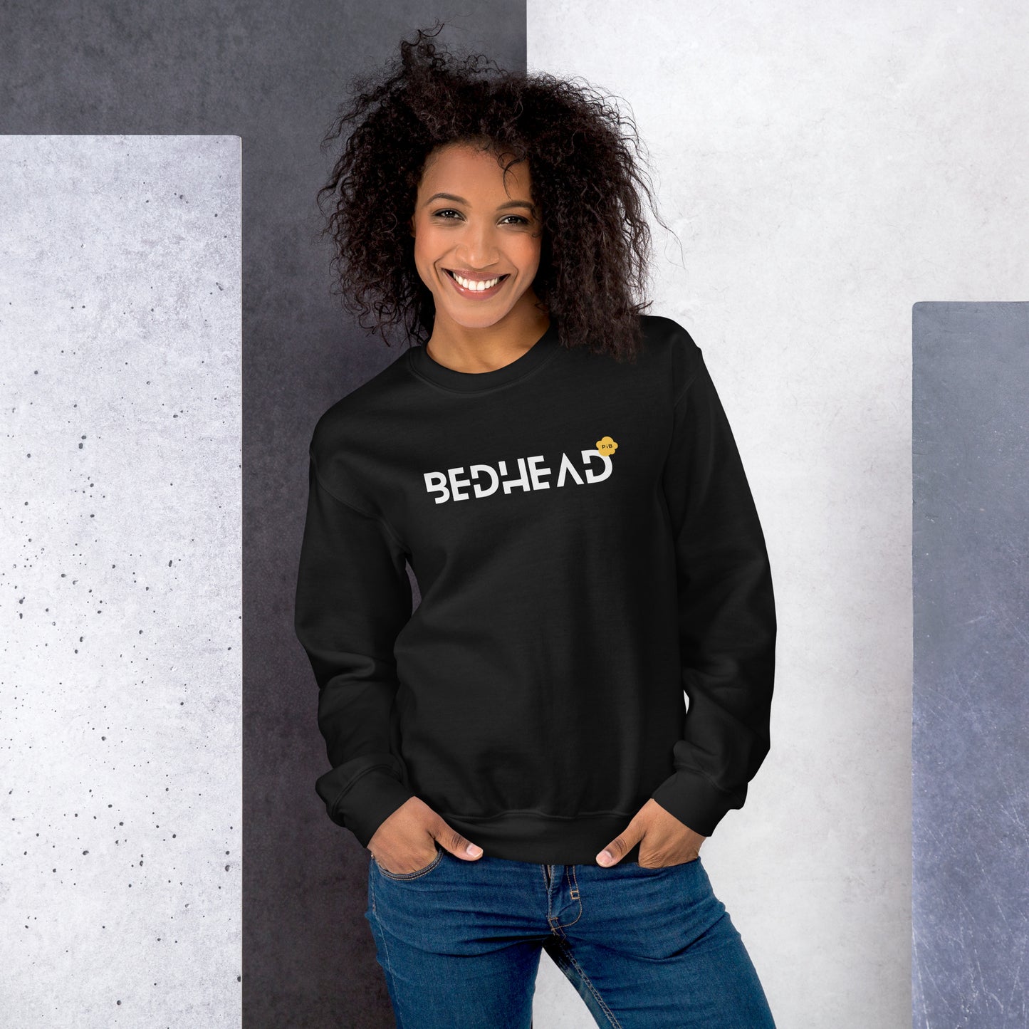 BEDHEAD WHITE TEXT Unisex Sweatshirt