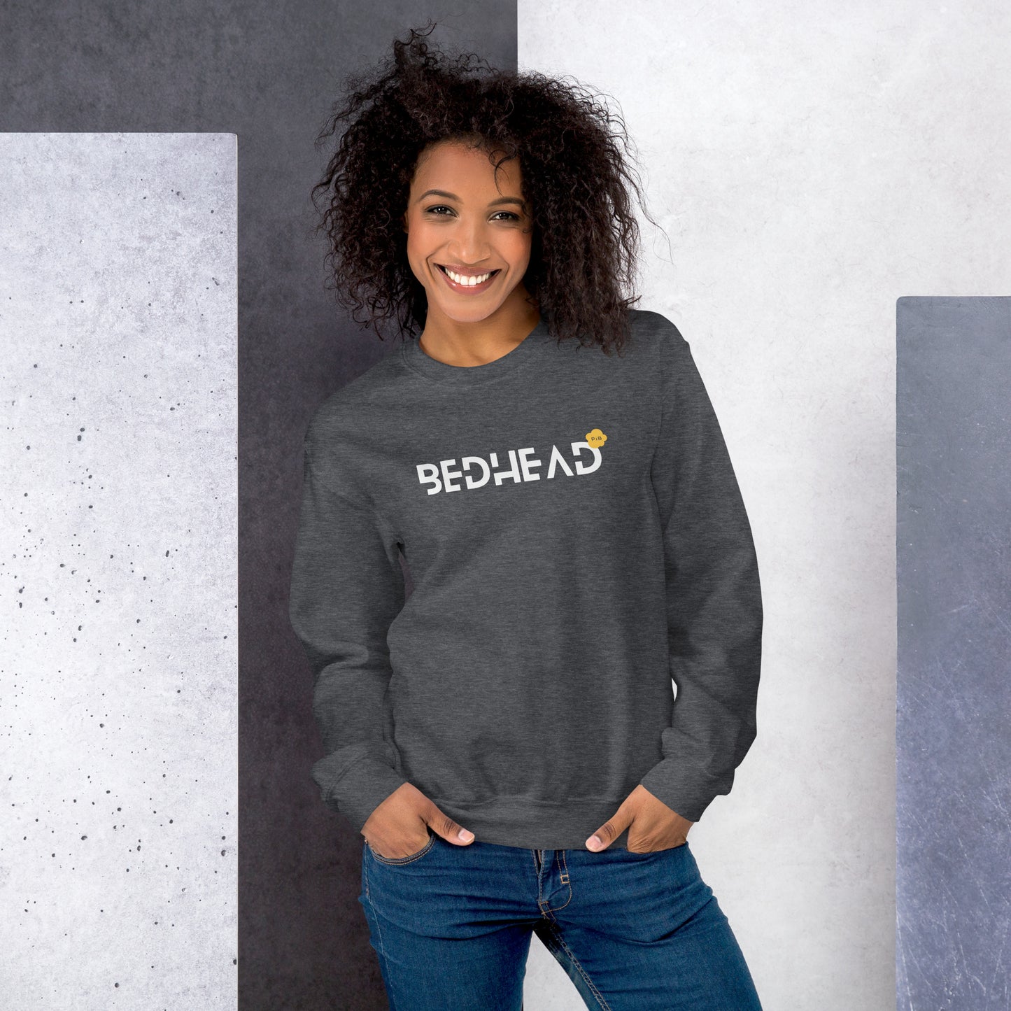 BEDHEAD WHITE TEXT Unisex Sweatshirt