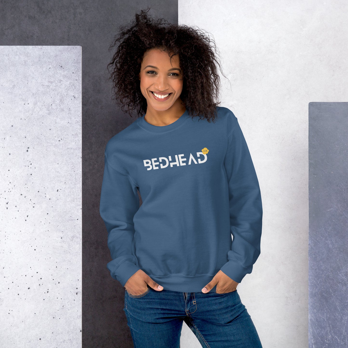 BEDHEAD WHITE TEXT Unisex Sweatshirt